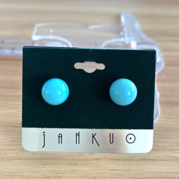 Jankuo Jewelry - Vintage Jankuo Turquoise Clip-On Earrings - Timeless Retro Jewelry Piece For Wom